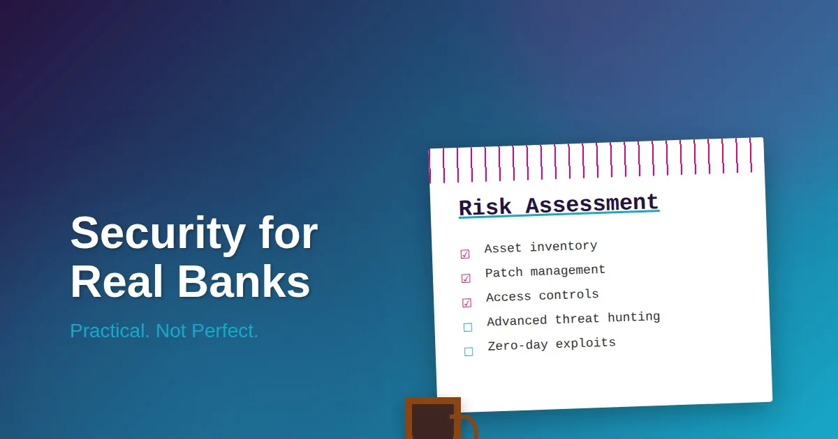 Featured image for When Your Bank Examiner Says 'Risk Assessment' and You Break Out in Hives